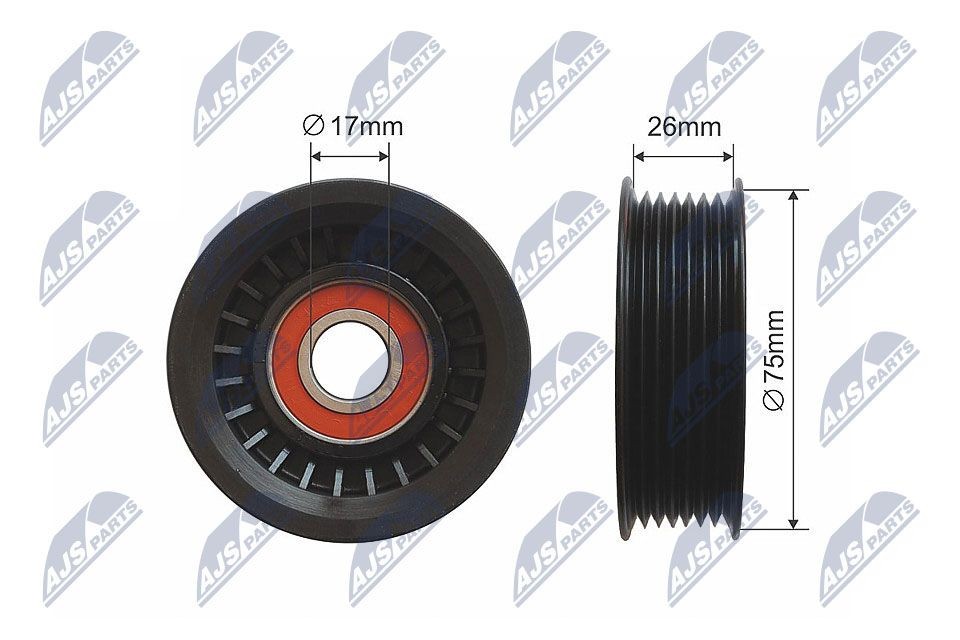 NTY Deflection / Guide Pulley, v-ribbed belt Article number: RNK-HD-010 cheaply