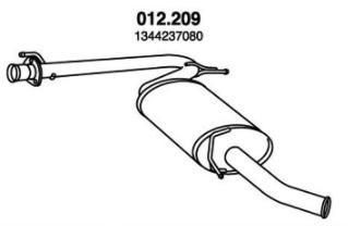 PEDOL Rear silencer Article number: 012.209 cheaply