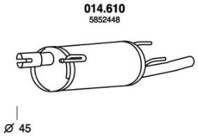PEDOL Rear silencer Article number: 014.610 cheaply