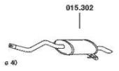 PEDOL Rear silencer Article number: 015.302 cheaply