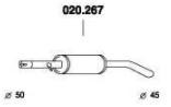 PEDOL Middle silencer Article number: 020.267 cheaply