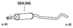 PEDOL Middle silencer Article number: 024.545 cheaply