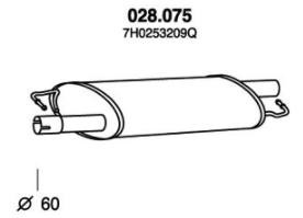 PEDOL Middle silencer Article number: 028.075 cheaply