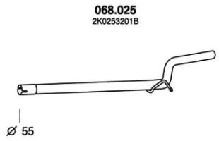 PEDOL Exhaust Pipe Article number: 068.025 cheaply