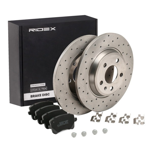 RIDEX Brake discs and pads set Article number: 3405B0953 cheaply