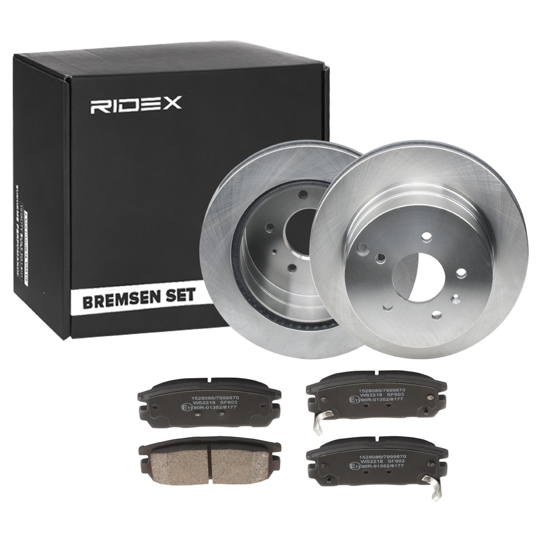 RIDEX Brake discs and pads set Article number: 3405B1022 cheaply