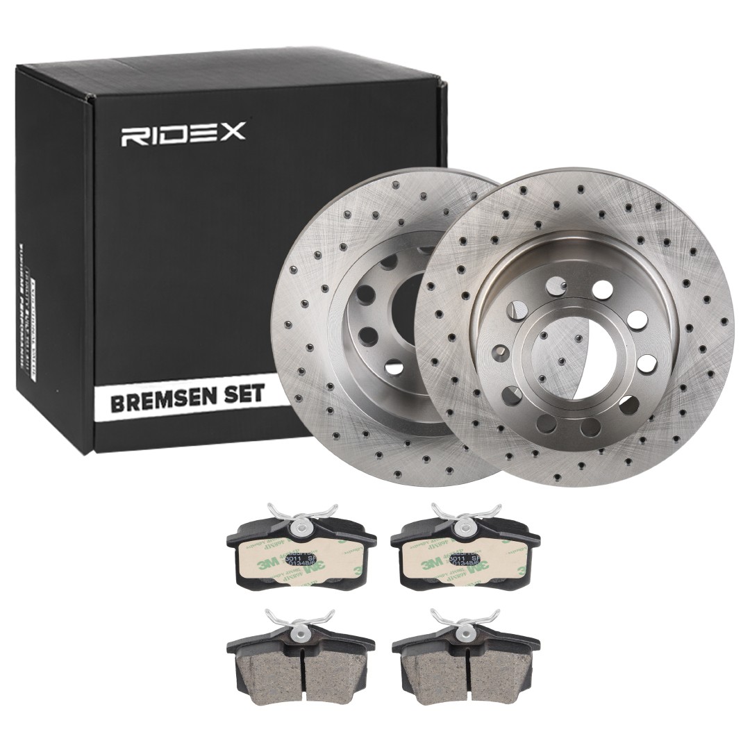 RIDEX Brake discs and pads set Article number: 3405B1048 cheaply