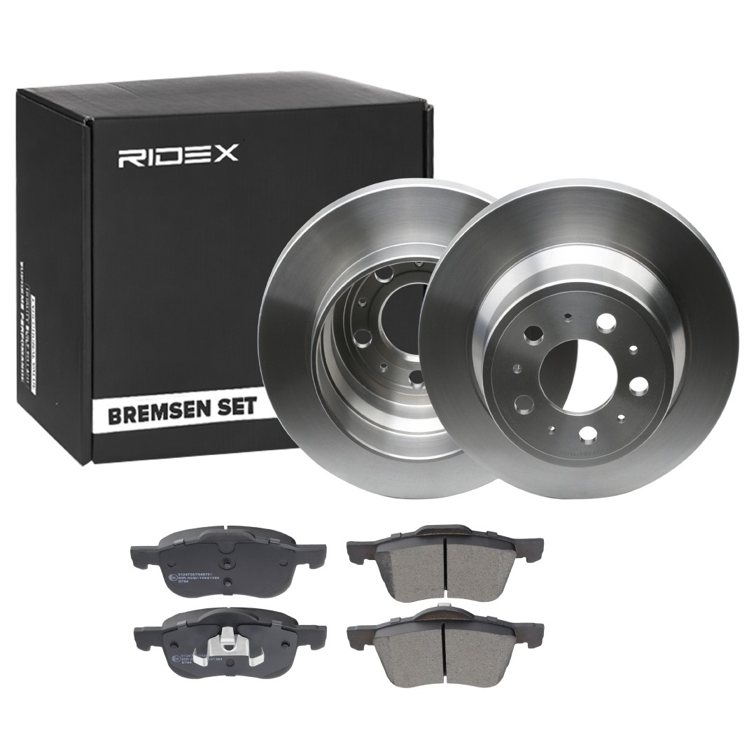 RIDEX Brake discs and pads set Article number: 3405B1404 cheaply