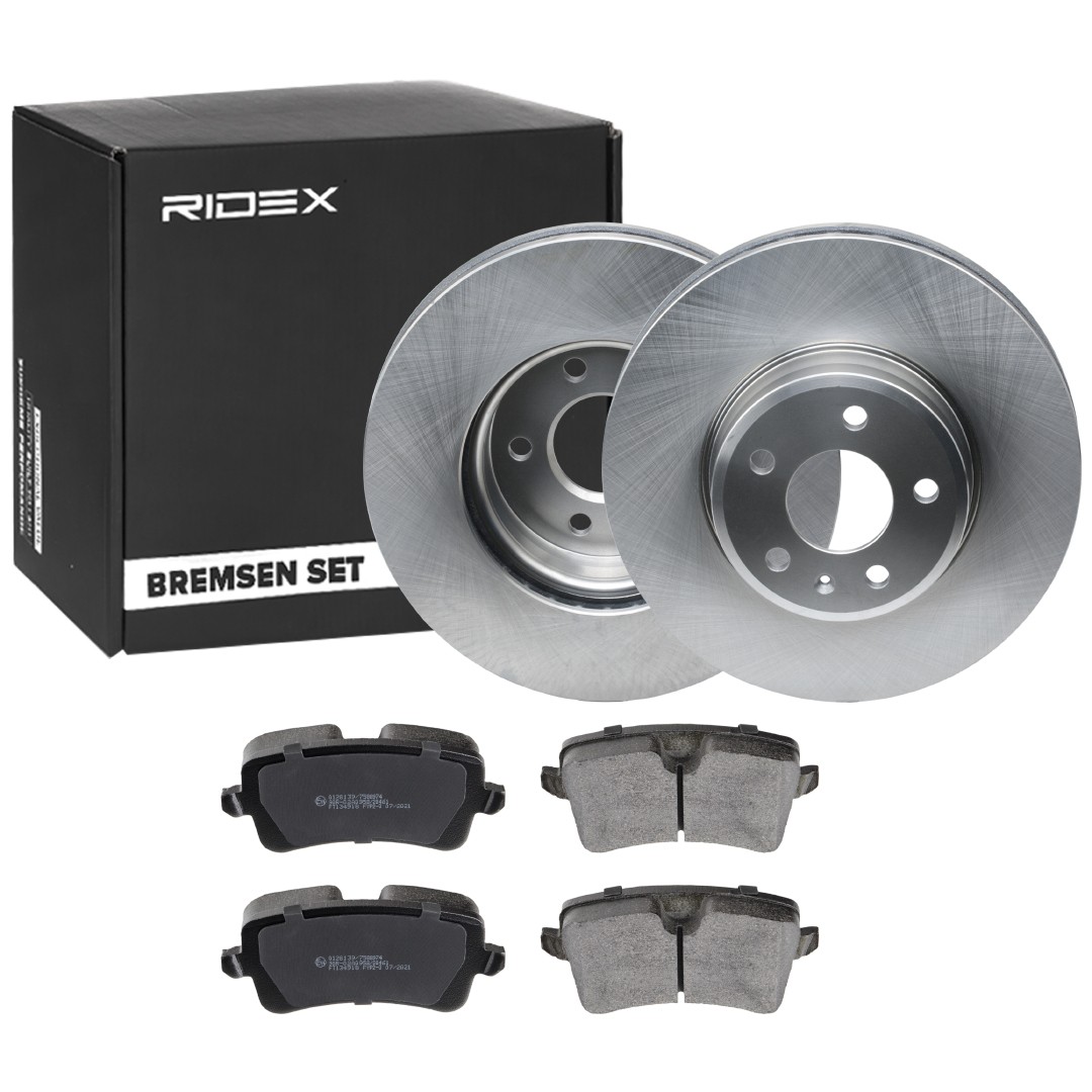RIDEX Brake discs and pads set Article number: 3405B1463 cheaply