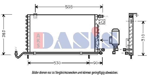 AKS DASIS Air conditioning condenser Article number: 042030N cheaply