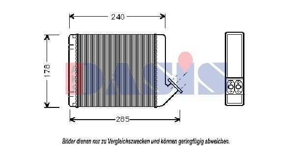 AKS DASIS Heater matrix Article number: 069120N cheaply