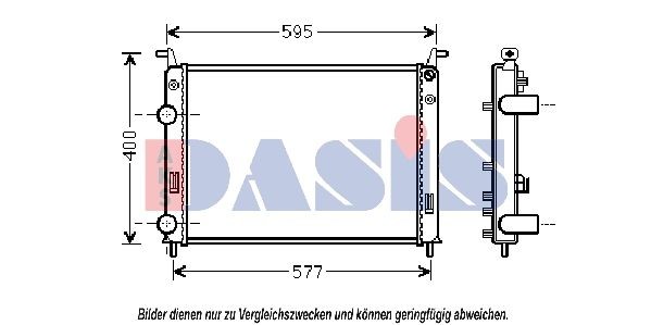 AKS DASIS Engine radiator Article number: 080098N cheaply