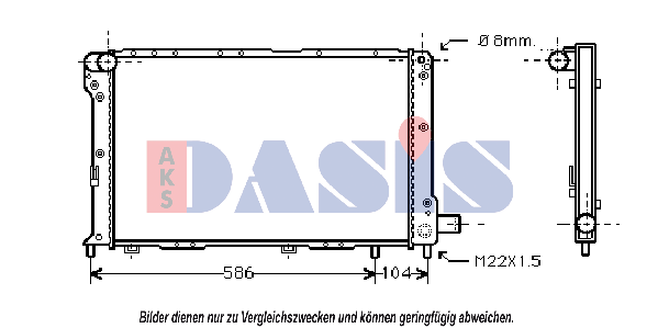 AKS DASIS Engine radiator Article number: 080750N cheaply
