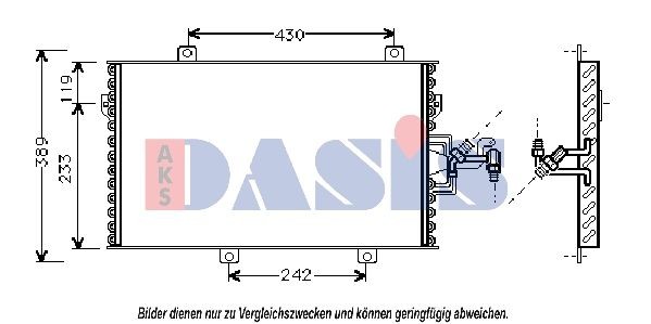 AKS DASIS Air conditioning condenser Article number: 082025N cheaply