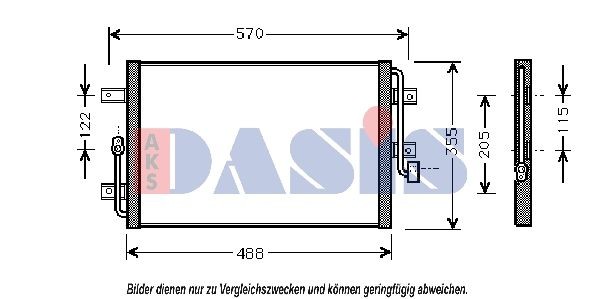 AKS DASIS Air conditioning condenser Article number: 082031N cheaply