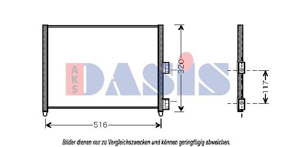 AKS DASIS Air conditioning condenser Article number: 082042N cheaply