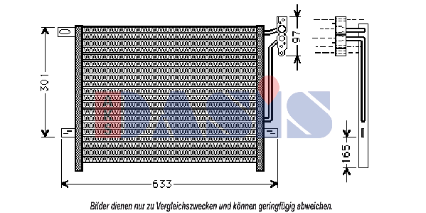 AKS DASIS Air conditioning condenser Article number: 082050N cheaply