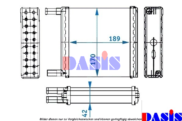 AKS DASIS Heater matrix Article number: 099020N cheaply