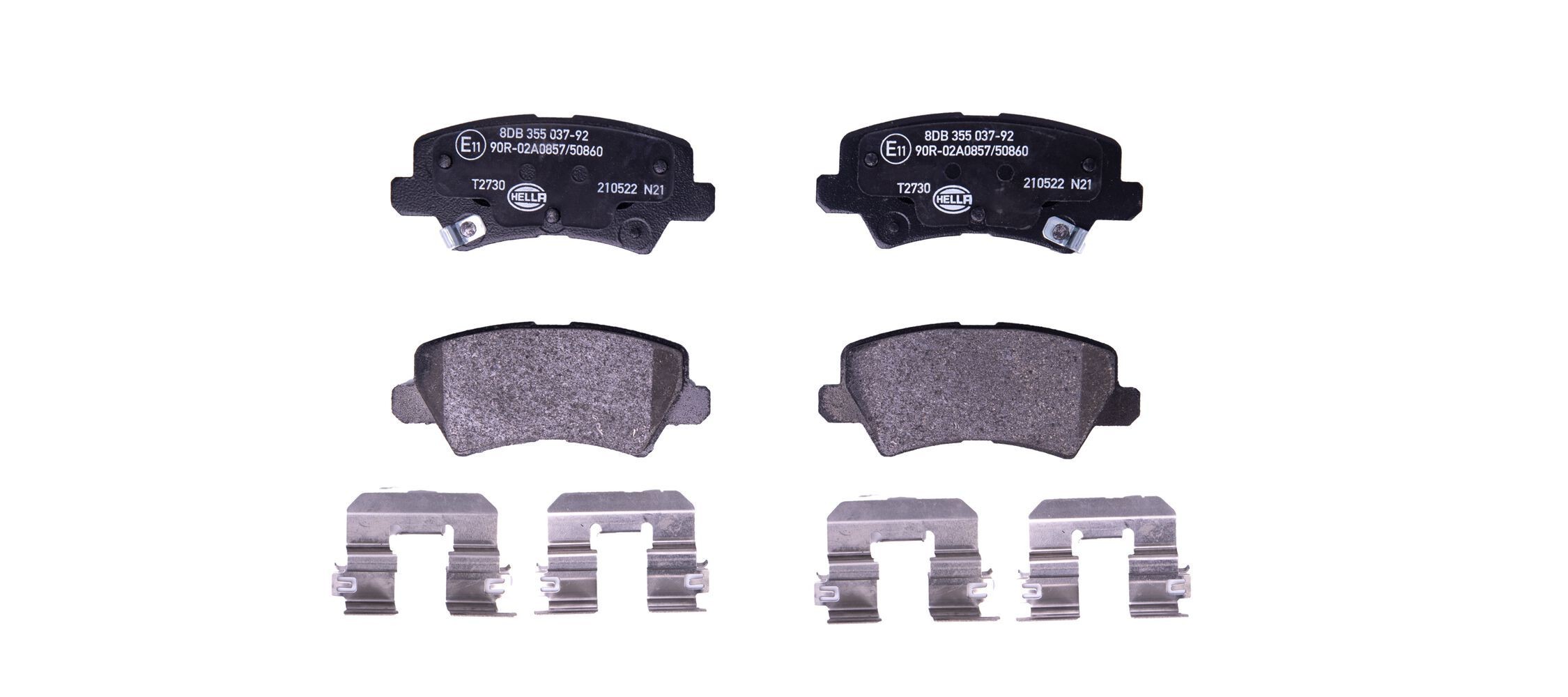 HELLA Brake pad set Article number: 8DB 355 037-921 cheaply