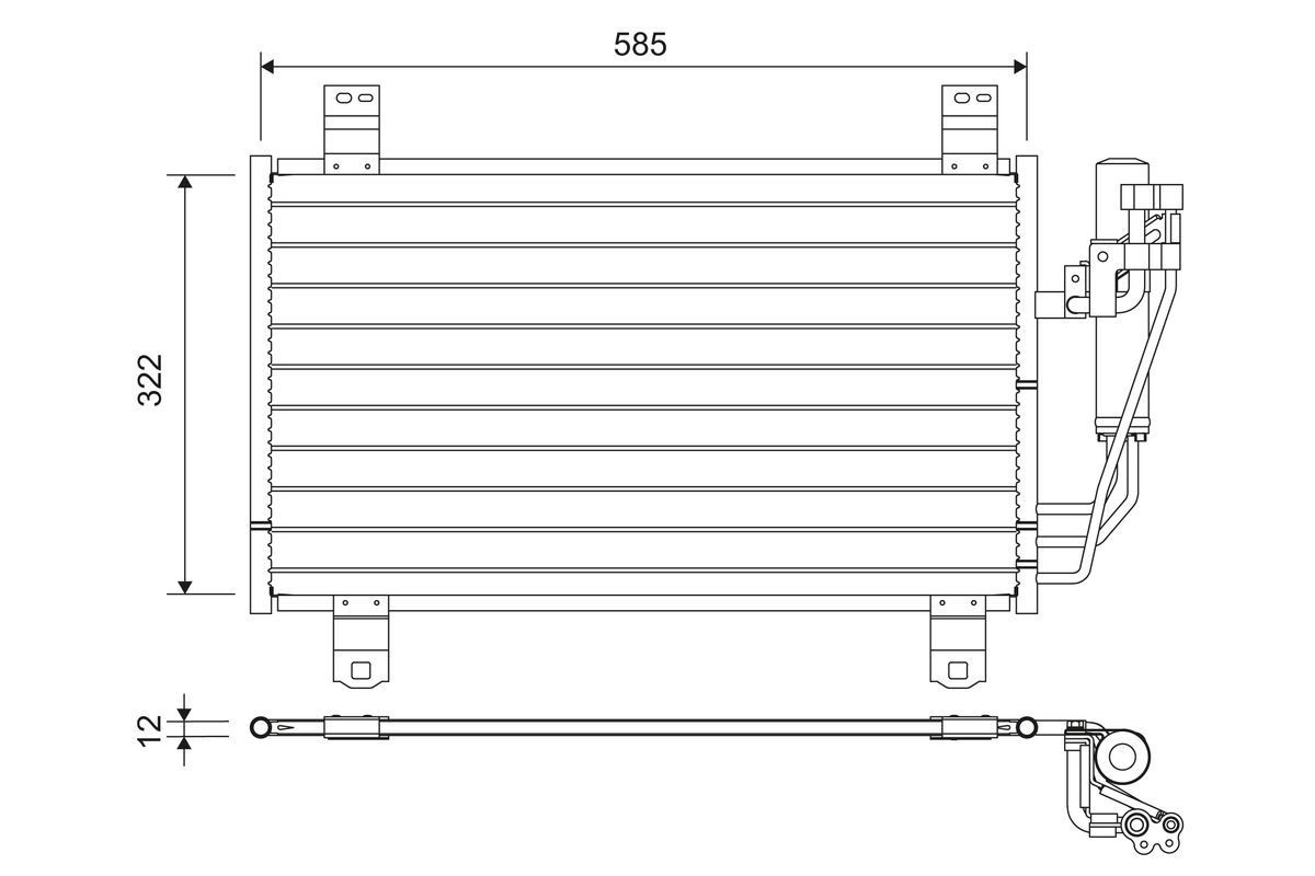 VALEO Air conditioning condenser Article number: 822589 cheaply