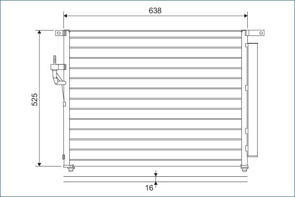 VALEO Air conditioning condenser Article number: 822603 cheaply