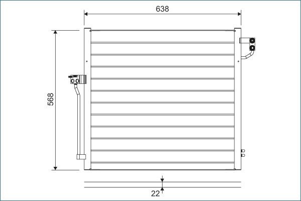 VALEO Air conditioning condenser Article number: 822623 cheaply