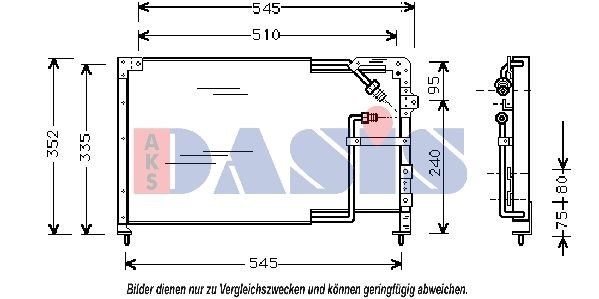 AKS DASIS Air conditioning condenser Article number: 112030N cheaply