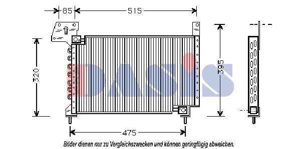 AKS DASIS Air conditioning condenser Article number: 112040N cheaply