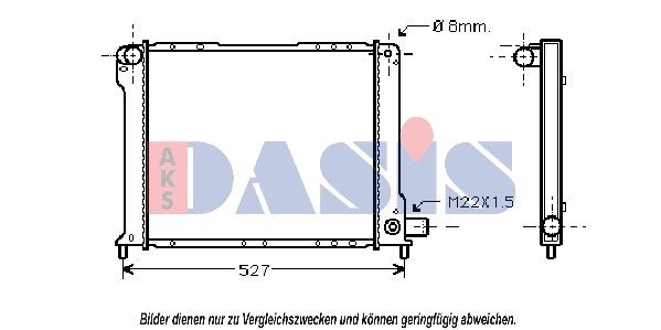 AKS DASIS Engine radiator Article number: 120075N cheaply