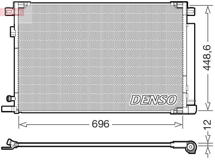 DENSO Air conditioning condenser Article number: DCN50128 cheaply