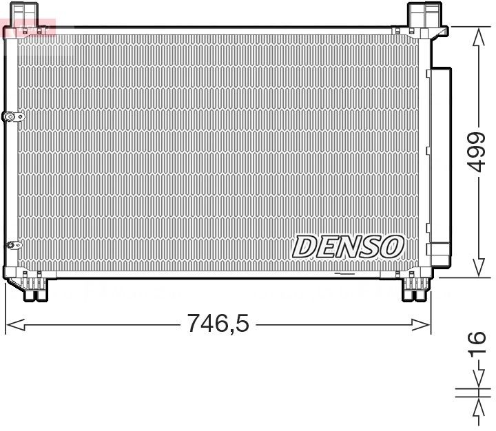 DENSO Air conditioning condenser Article number: DCN50131 cheaply