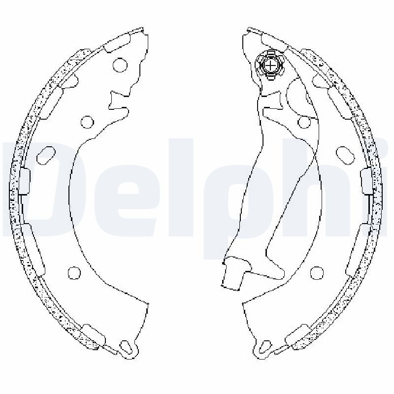 DELPHI Brake Shoe Set Article number: LS2195 cheaply
