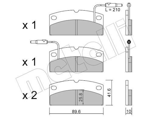METELLI Brake pad set Article number: 22-1231-0 cheaply
