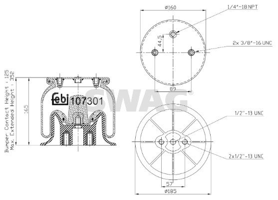 SWAG Boot, air suspension Article number: 33 10 2514 cheaply