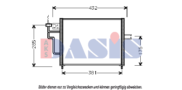 AKS DASIS Air conditioning condenser Article number: 142080N cheaply
