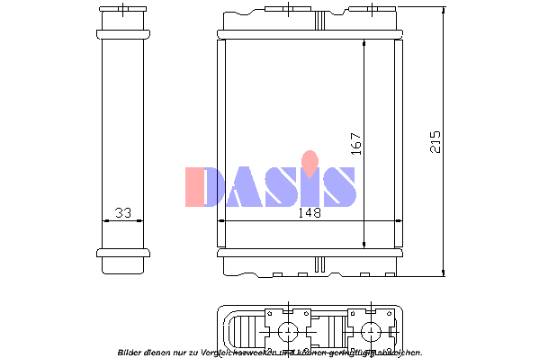 AKS DASIS Heater matrix Article number: 149010N cheaply