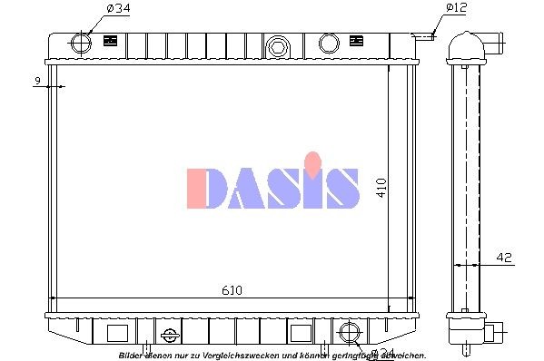 AKS DASIS Engine radiator Article number: 150006N cheaply