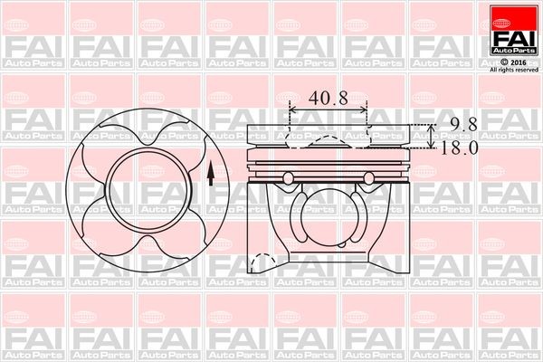FAI AutoParts Piston Article number: PK12-000 cheaply