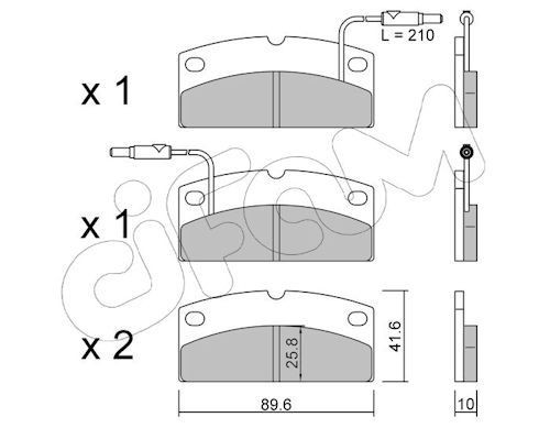 CIFAM Brake pad set Article number: 822-1231-0 cheaply