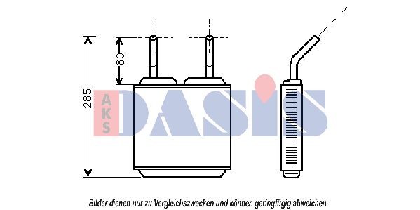 AKS DASIS Heater matrix Article number: 159180N cheaply