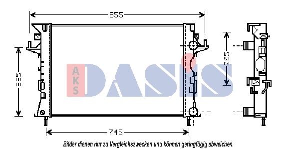 AKS DASIS Radiaator, mootorijahutus Artikli number: 180044N soodsalt