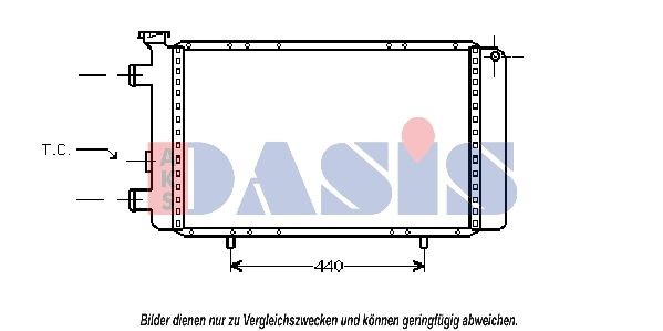 AKS DASIS Engine radiator Article number: 180800N cheaply