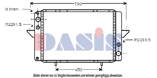 AKS DASIS Engine radiator Article number: 181240N cheaply