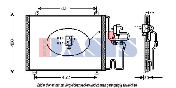 AKS DASIS Air conditioning condenser Article number: 182011N cheaply