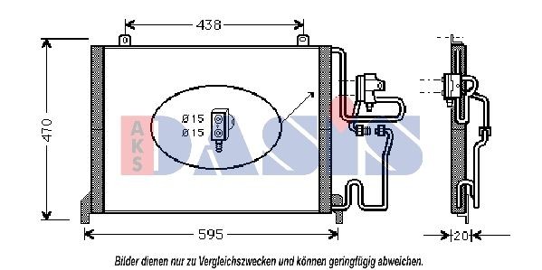 AKS DASIS Air conditioning condenser Article number: 182015N cheaply