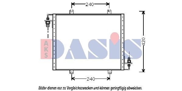 AKS DASIS Air conditioning condenser Article number: 182070N cheaply