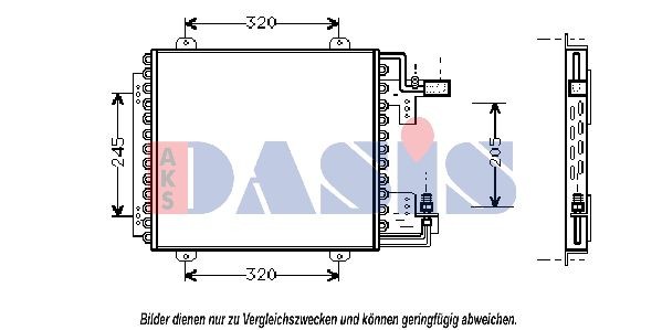 AKS DASIS Air conditioning condenser Article number: 182320N cheaply