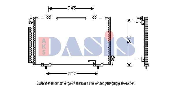 AKS DASIS Air conditioning condenser Article number: 212015N cheaply