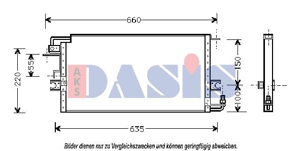 AKS DASIS Air conditioning condenser Article number: 212670N cheaply