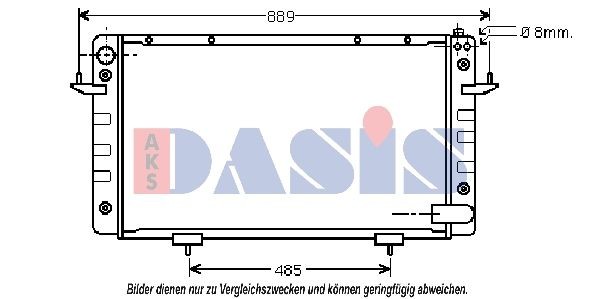 AKS DASIS Engine radiator Article number: 370440N cheaply